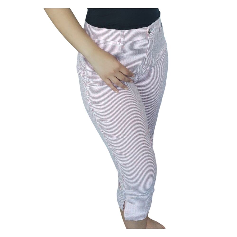 NWT Kim Roger's Capri Pants Red White  14